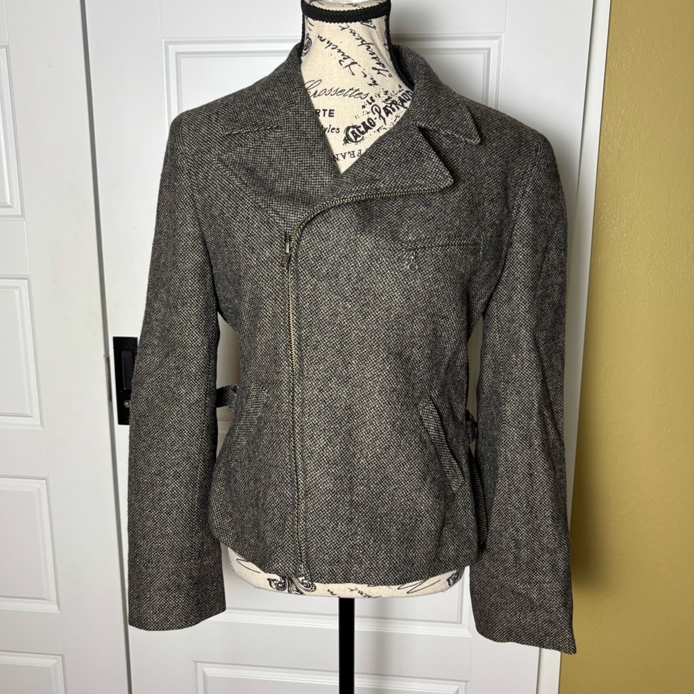 Lauren Ralph Lauren Tweed Moto Jacket Blazer